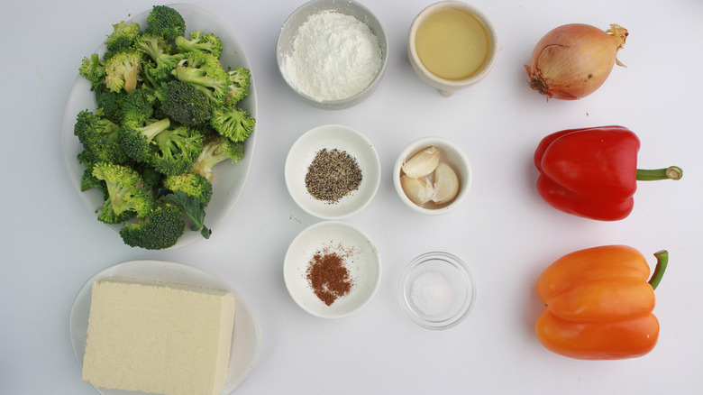 ingredients for salt and pepper tofu 