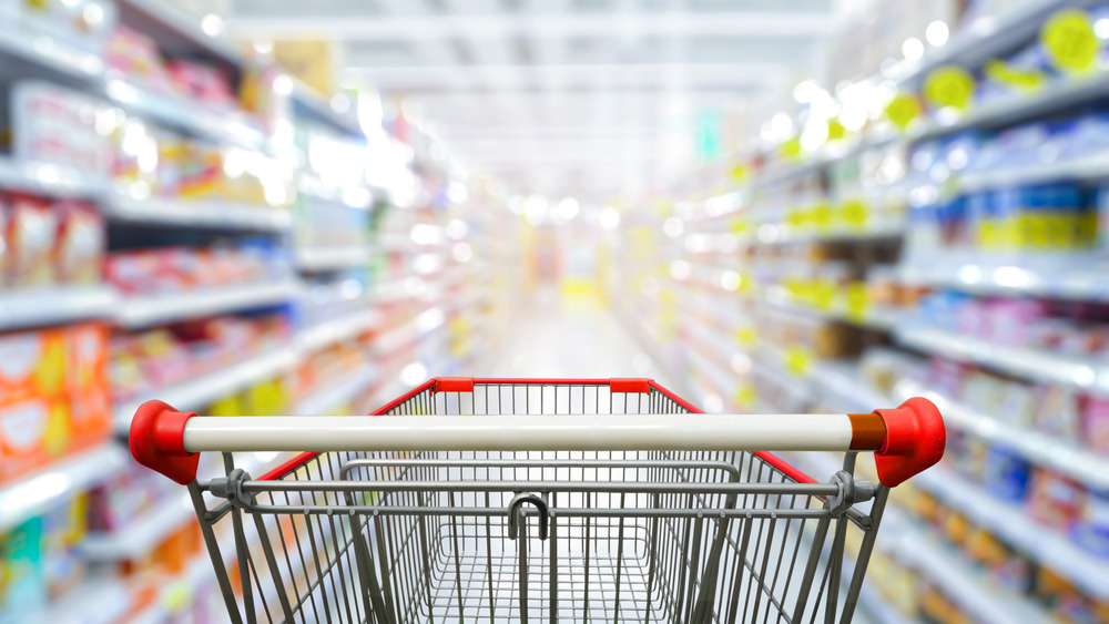 cart in a grocery store