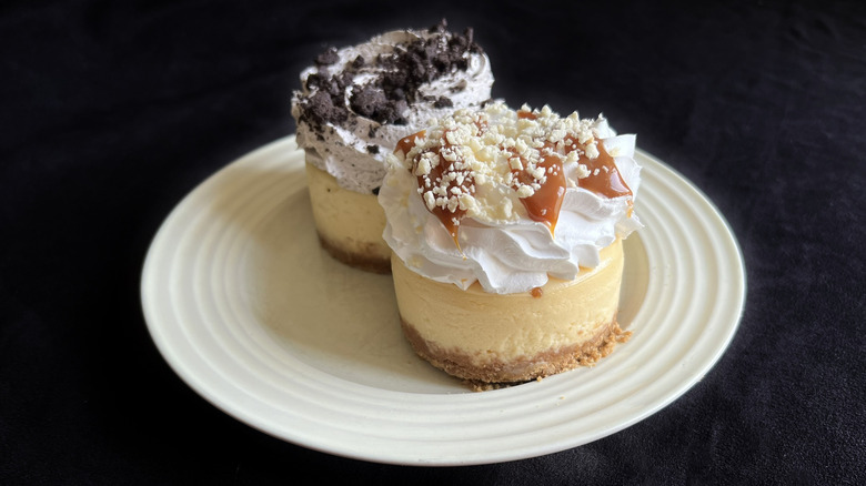 Salted Caramel and Cookies 'n Crème Cheesecakes