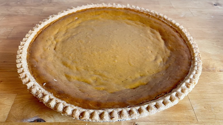 A whole Costco pumpkin pie