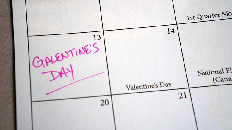 Galentine's Day on the calendar