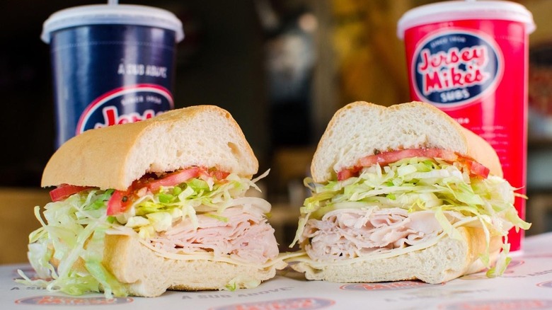 Turkey, lettuce, tomato deli sandwich from Jersey Mike's