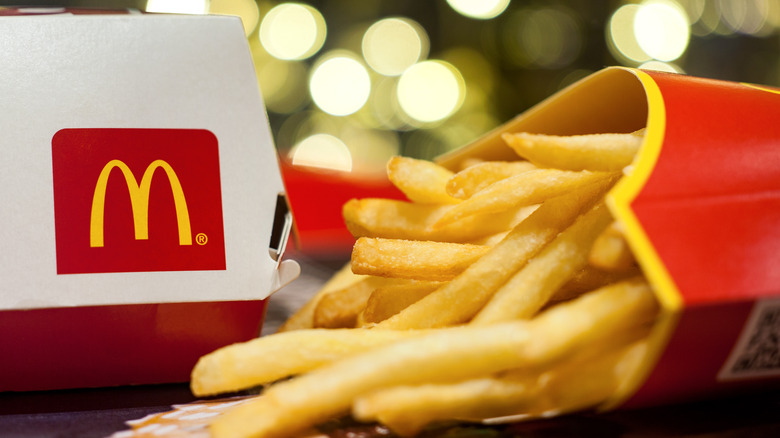 McDonald's french fries in red box