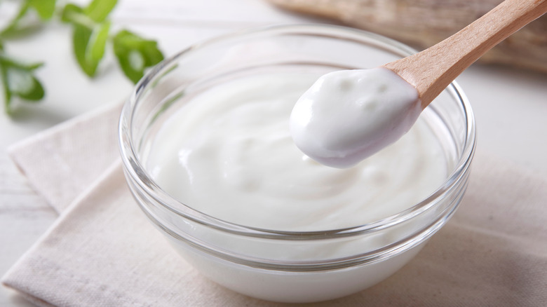 Yogurt bowl and spoon