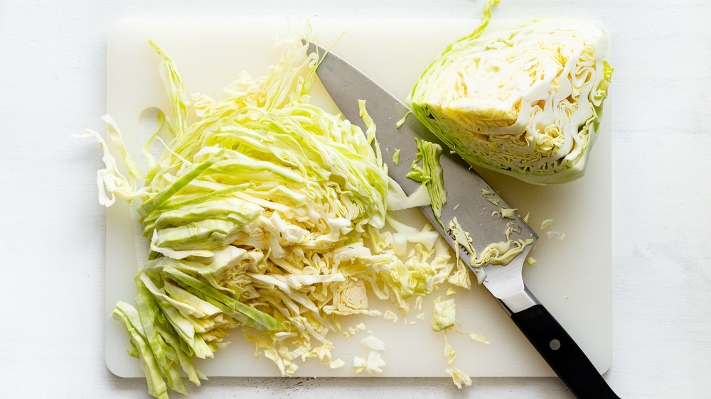 cabbage chopped for sautéed cabbage