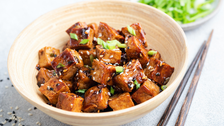 marinated tofu with green onion