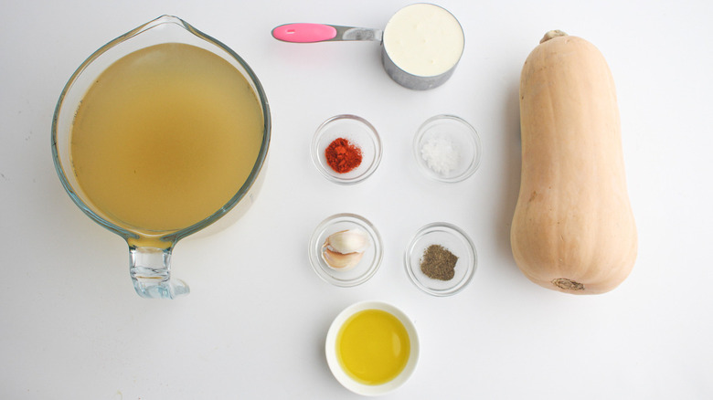 ingredients for butternut squash soup