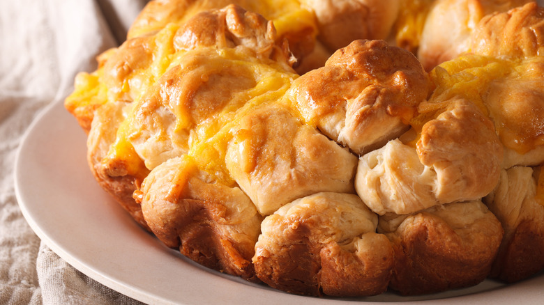 Cheese monkey bread close up