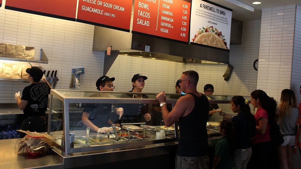 Chipotle customers' change