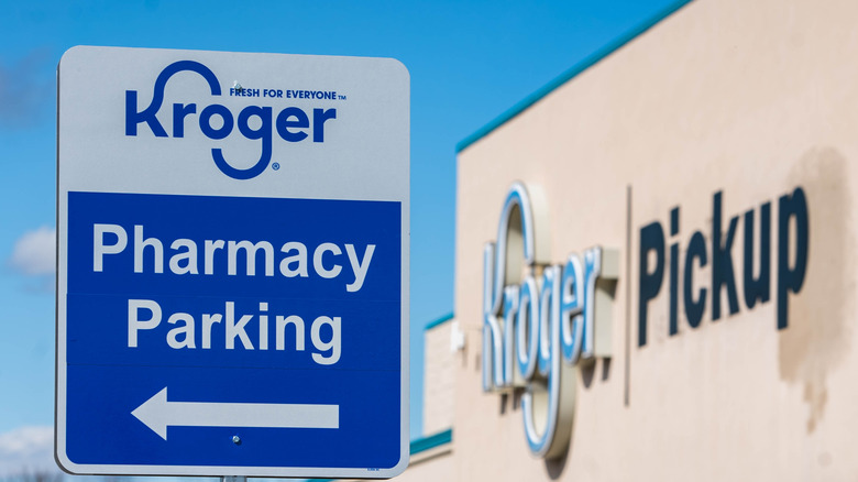 Kroger pharmacy parking sign