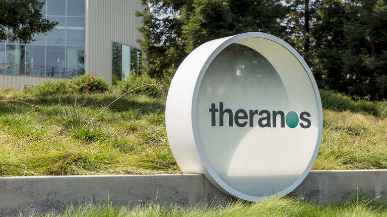 Theranos sign outside of building