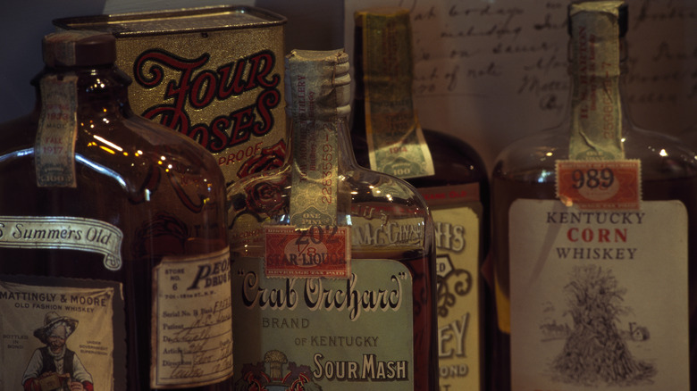 Old whiskey bottles