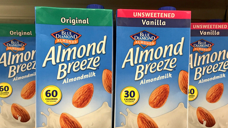 Selection of Blue Diamond almond milks