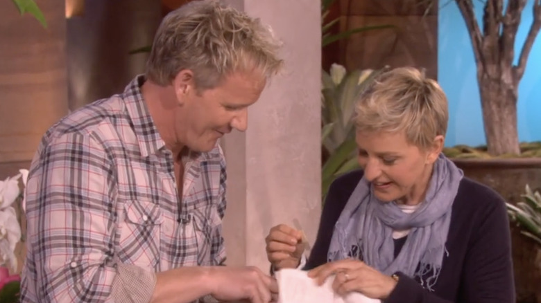 Gordon Ramsay and Ellen DeGeneres cook on tv