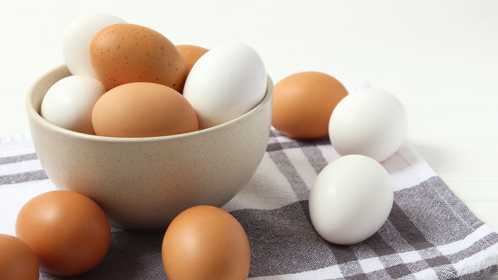 Eggs on a table