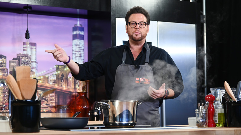 Scott Conant cooking on TV