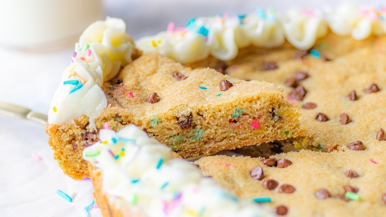 frosted cookie cake wedge