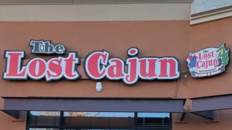 the lost cajun restaurant sign