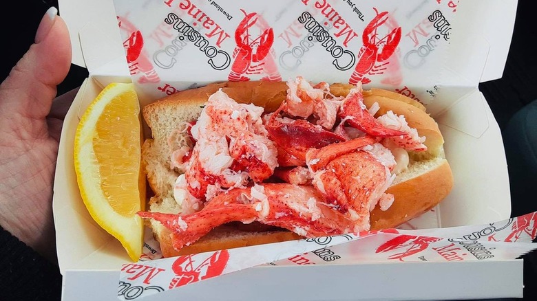 lobster roll from cousins maine lobster