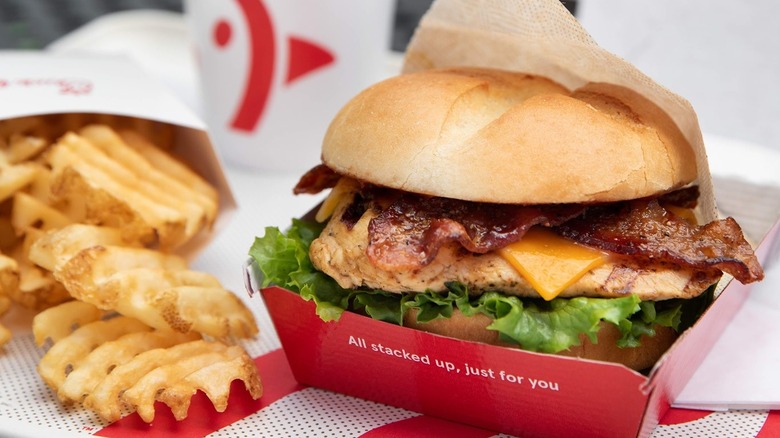 Chick fil A smokehouse sandwich