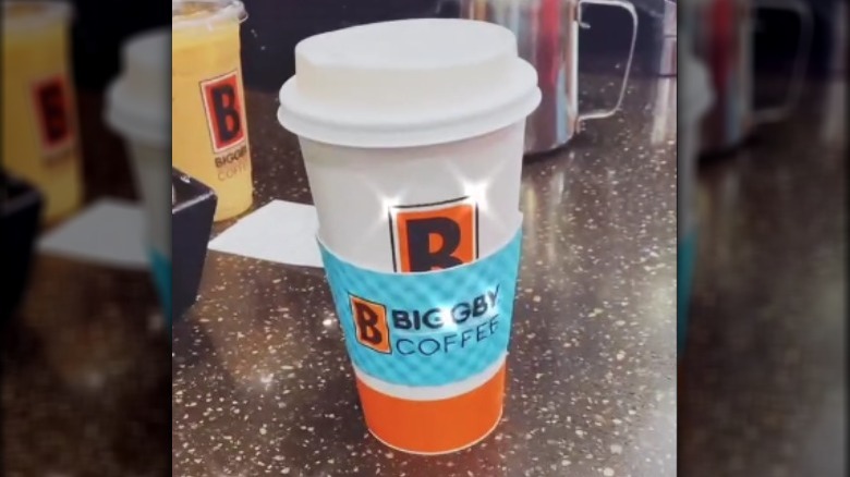 hot Biggby Coffee drink 