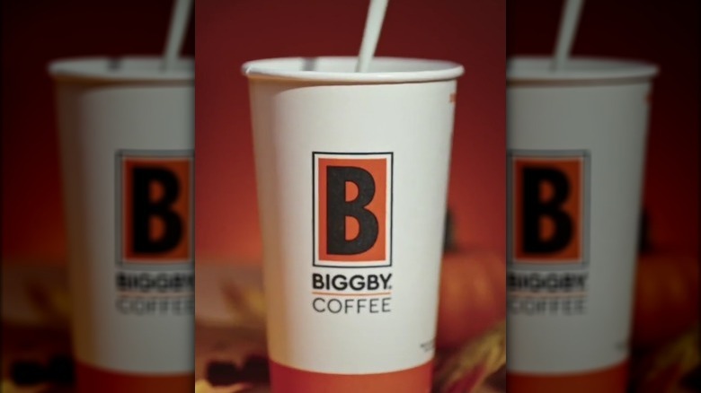 milk poured into Biggby cup