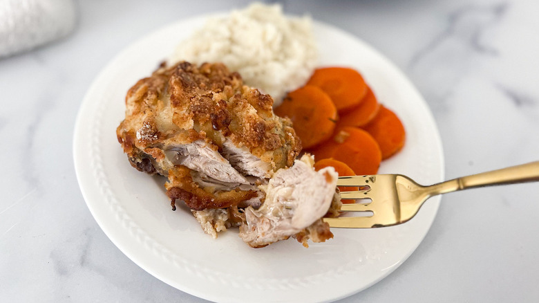 fried chicken with sides