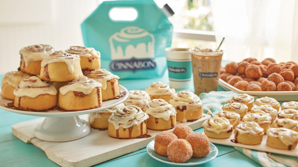 Cinnabon catering spread