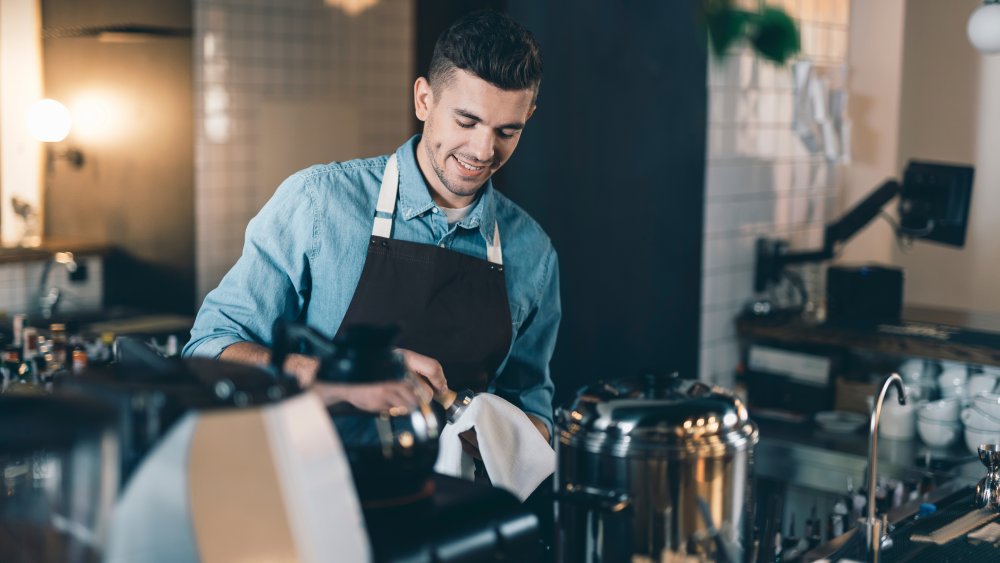 smiling barista