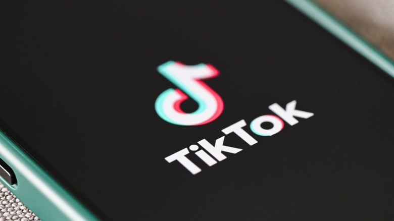 tiktok logo on smartphone