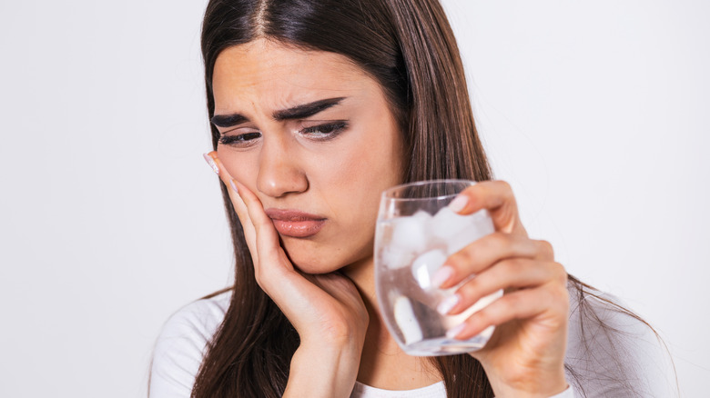 Woman with glass of water 