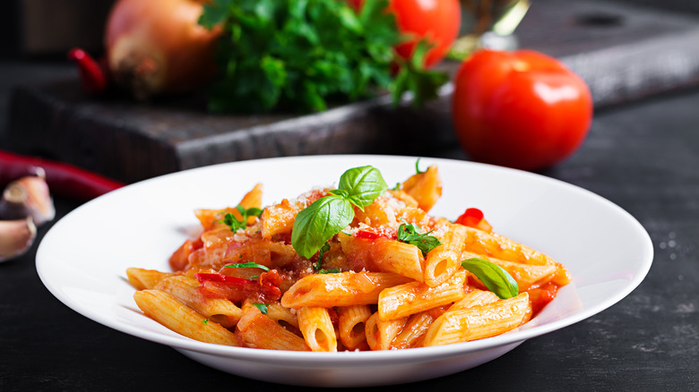 pasta with fresh basil