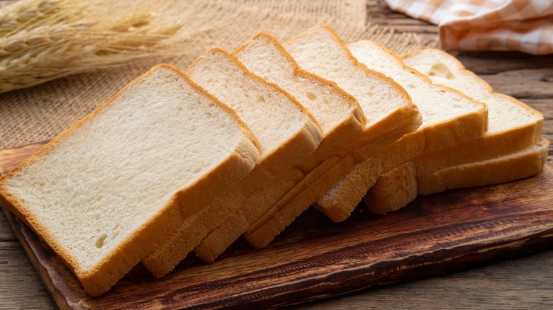 Sliced white bread