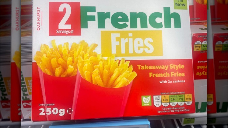 Box of Aldi french fries 