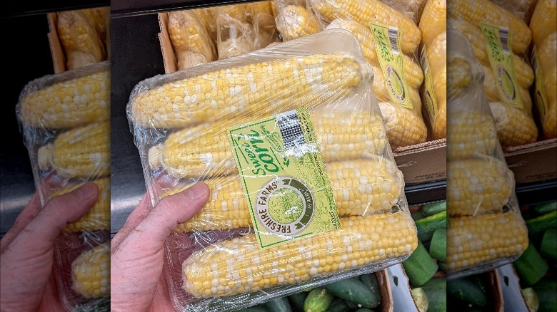 aldi plastic wrapped corn