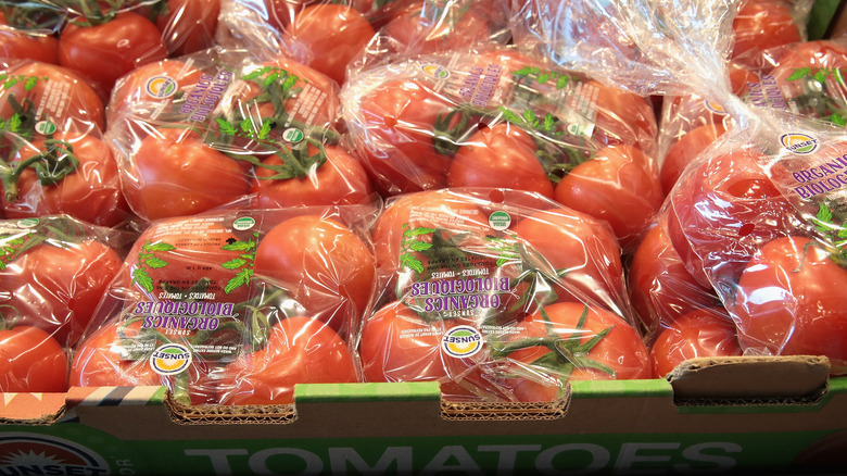 Aldi prepackaged organic tomatoes