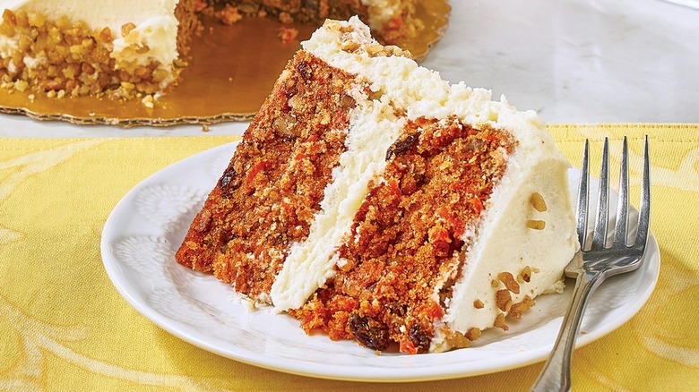 Slice of Wegmans carrot cake 