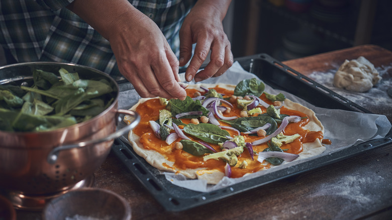 Making pizza at home