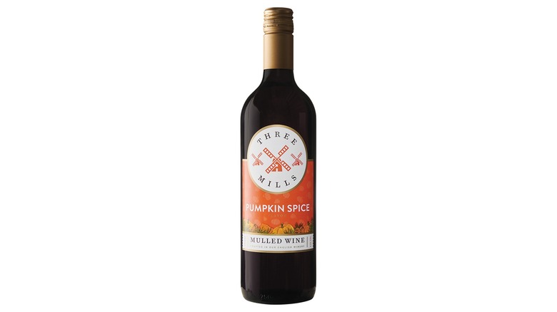 Bottle of pumpkin spice red wine 