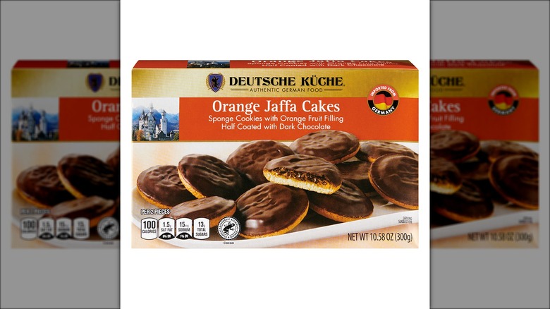 Box of orange jaffa cakes