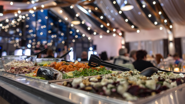 Buffet bar at a restaurant