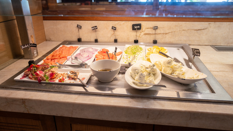 Buffet spread at restaurant