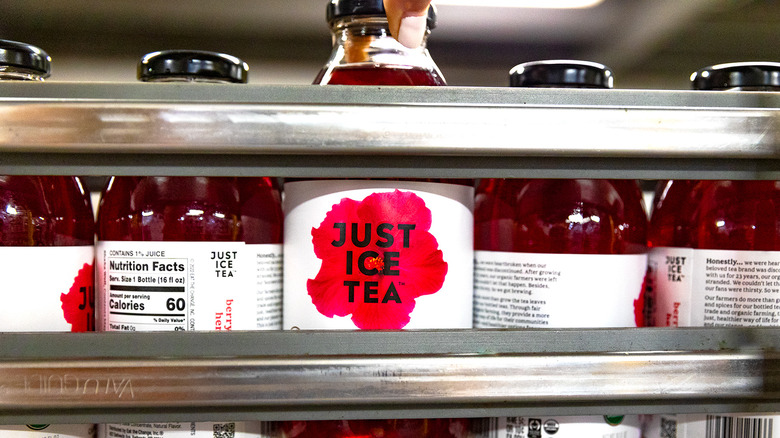 Bottle of Just Ice Tea hibiscus flavor