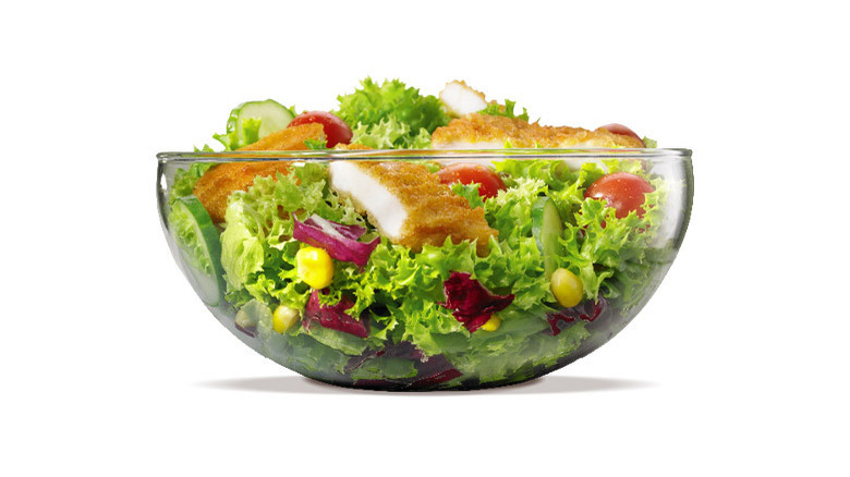 burger king crispy chicken side salad