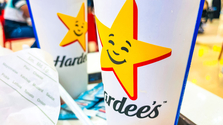 Two Hardee's cups