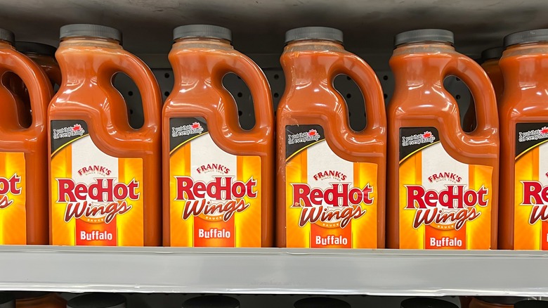 Frank's RedHot on shelf at store 