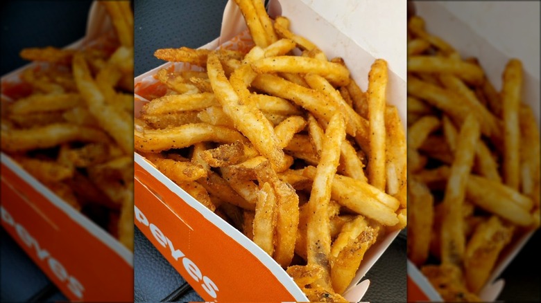 box of Popeyes Cajun Fries