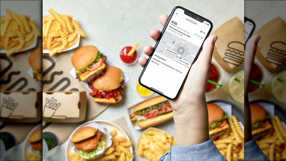 Shake Shack app and food