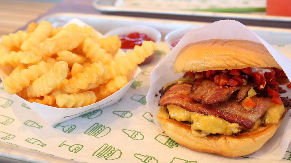 Shake Shack burger and crinkle cut fries