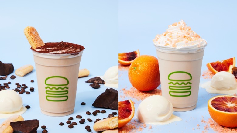 Shake Shack Tiramisu and Dreamsicle shakes